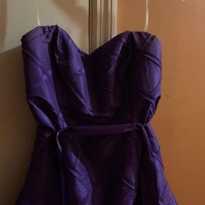 Strapless cocktail dress .